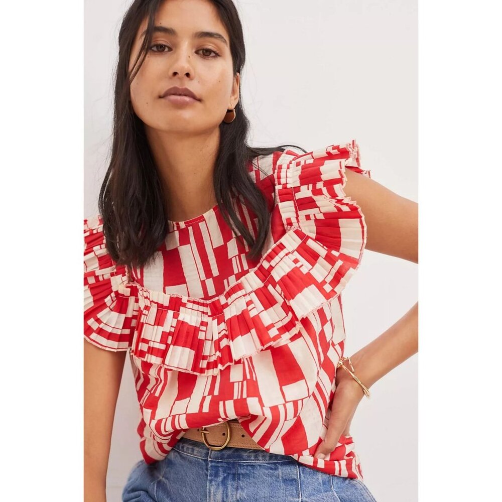 Anthropologie Corey Lynn Calter Ruffled Blouse